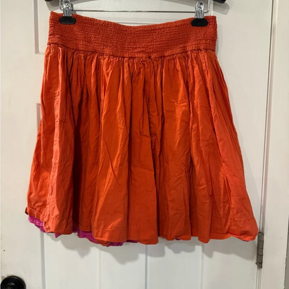 Gap skirt reversible pink and orange mini skirt size M N1.2 - Picture 4 of 11
